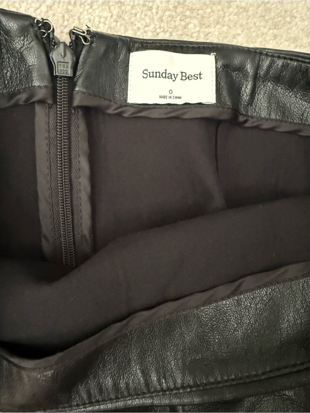 Aritzia Sunday Best leather mini skirt - Picture 4 of 4